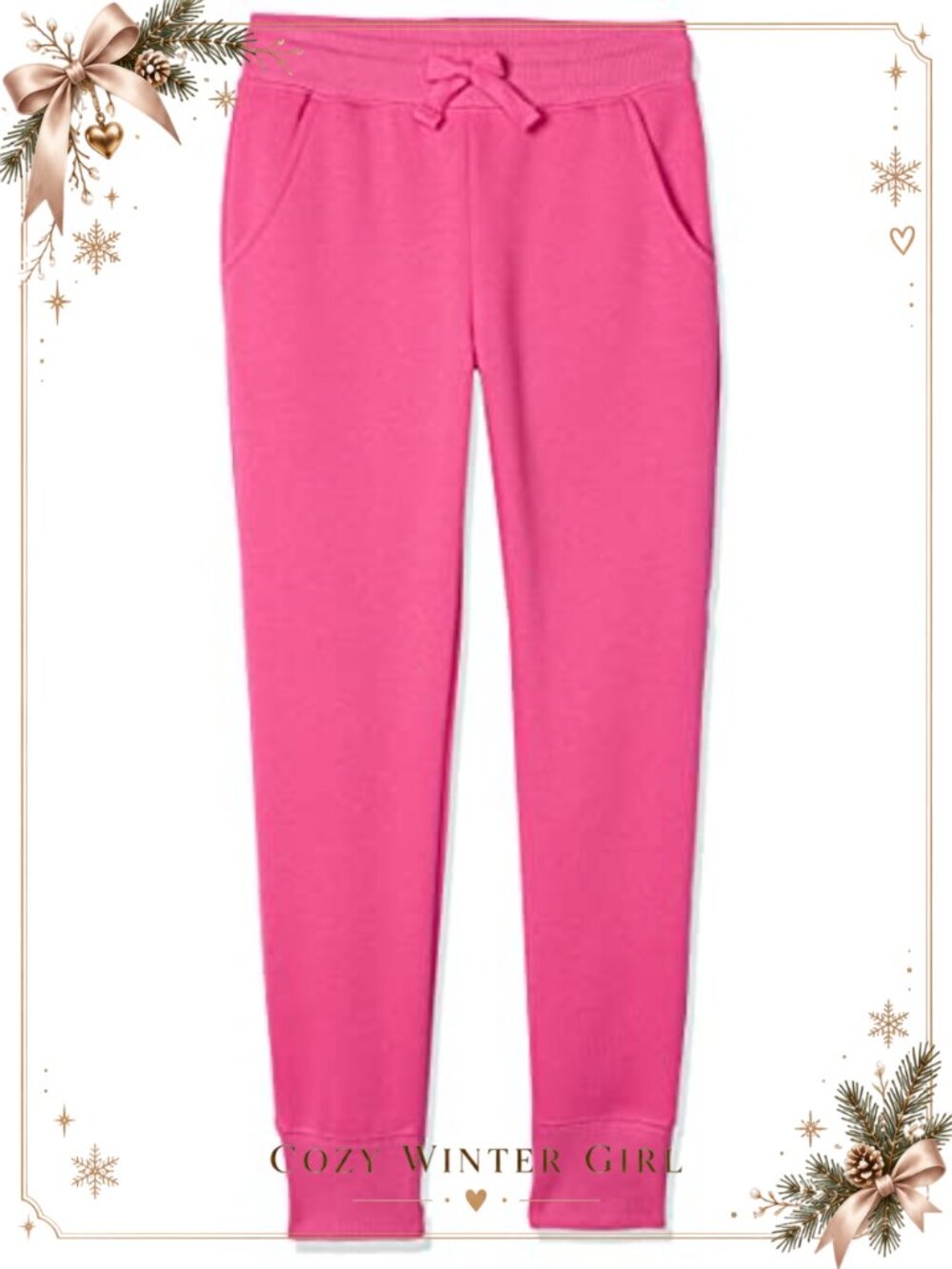 Girls Cotton Fleece Sweatpants Jogger Lounge